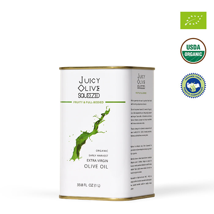 Fruity & Full bodied | Organic Early Harvest Extra Virgin Olive Oil | 1 L Tin | Acidity ≤0.2%