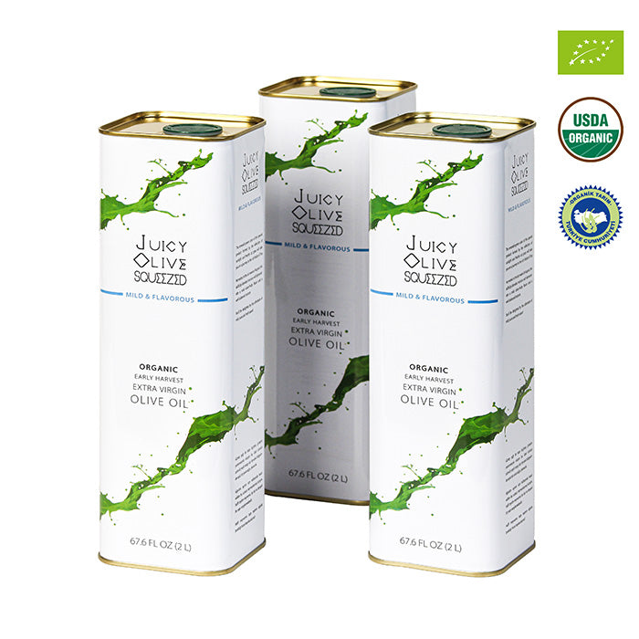 Mild & Flavorous | Organic Early Harvest Extra Virgin Olive Oil | 2 L Tin | Acidity ≤0.3%