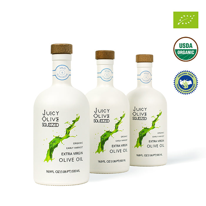 Mild & Flavorous | Organic Early Harvest Extra Virgin Olive Oil | (500 Ml Bottle) | Acidity ≤0.3%