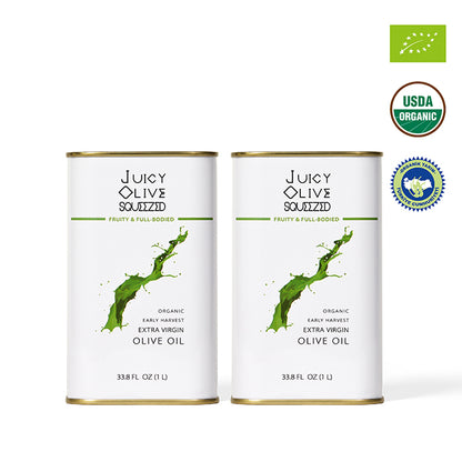 Fruity & Full bodied | Organic Early Harvest Extra Virgin Olive Oil | (1 L Tin) | Acidity ≤0.2%