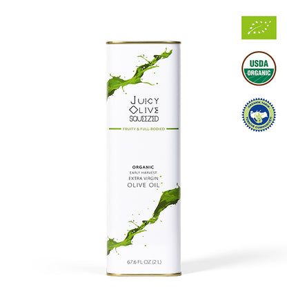 Fruity & Full bodied | Organic Early Harvest Extra Virgin Olive Oil | (2 L Tin) | Acidity ≤0.2%