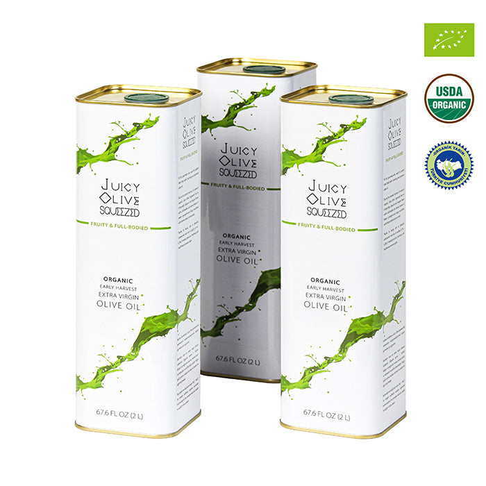 Fruity & Full bodied | Organic Early Harvest Extra Virgin Olive Oil | 2 L Tin | Acidity ≤0.2%