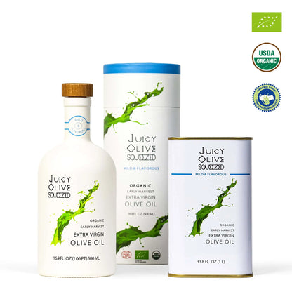 Organic Early Harvest Extra Virgin Olive Oil - Mild & Flavorous