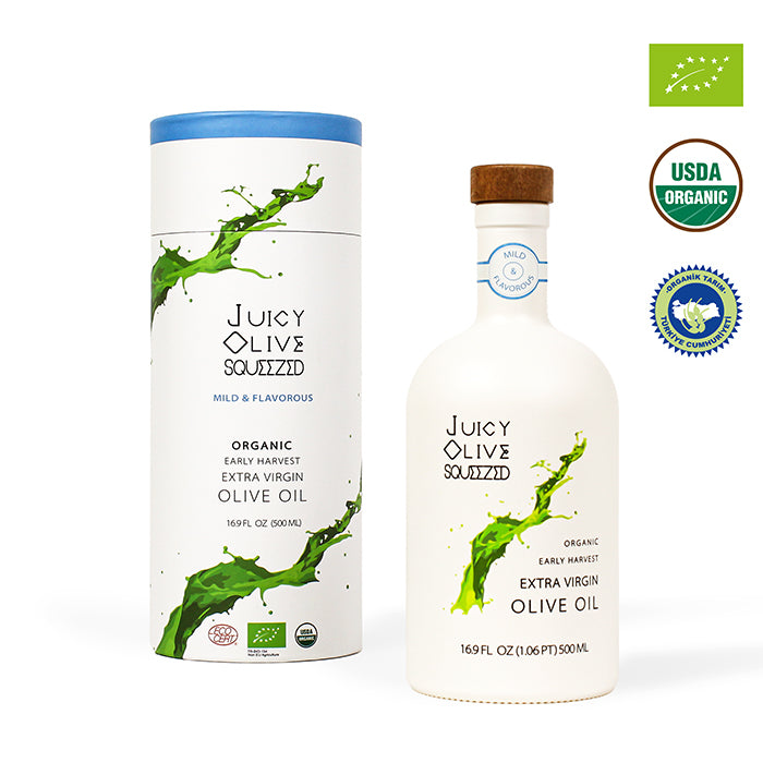 Mild & Flavorous | Organic Early Harvest Extra Virgin Olive Oil | (500 Ml Bottle) | Acidity ≤0.3%