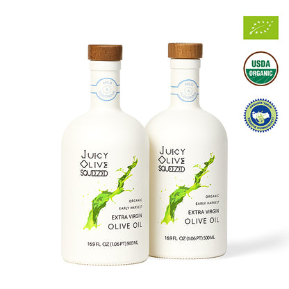 Mild & Flavorous | Organic Early Harvest Extra Virgin Olive Oil | (500 Ml Bottle) | Acidity ≤0.3%