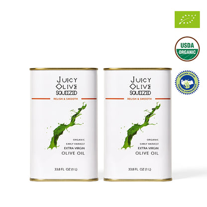 Relish & Smooth | Organic Early Harvest Extra Virgin Olive Oil | (1 L Tin) | Acidity ≤0.5%
