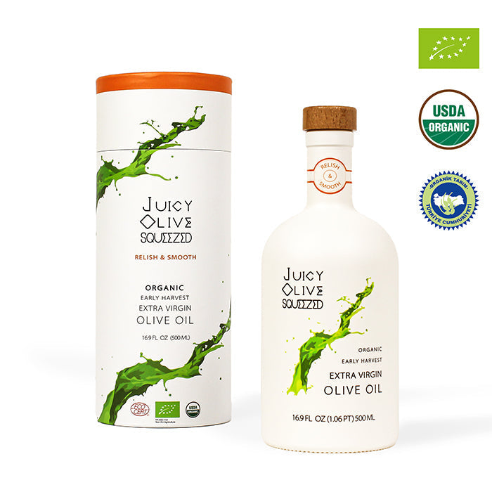 Test - Relish & Smooth | Organic Early Harvest Extra Virgin Olive Oil | 500 Ml Bottle | Acidity ≤0.5%