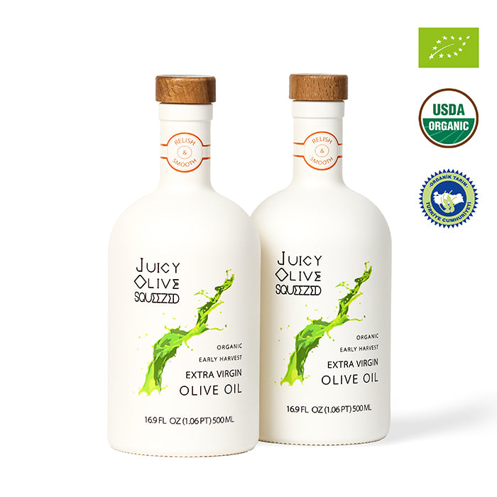 Relish & Smooth | Organic Early Harvest Extra Virgin Olive Oil | 500 Ml Bottle | Acidity ≤0.5%
