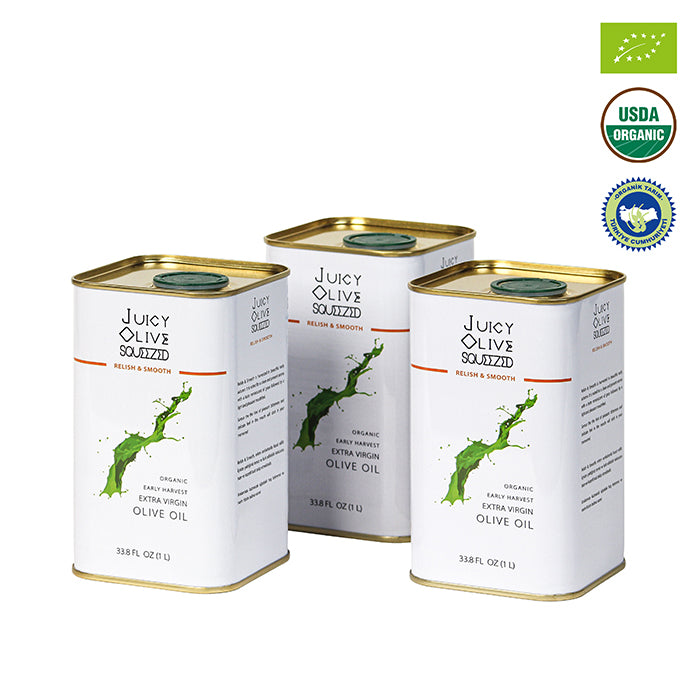 Relish & Smooth | Organic Early Harvest Extra Virgin Olive Oil | (1 L Tin) | Acidity ≤0.5%