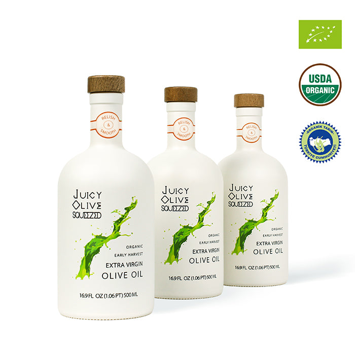Relish & Smooth | Organic Early Harvest Extra Virgin Olive Oil | 500 Ml Bottle | Acidity ≤0.5%